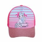Boné Infantil Boneleska Menina Estampa Califórnia C/ Aba Curva Glitter Versátil Proteção Solar