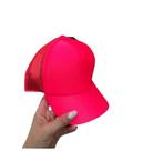 Boné Infantil Trucker Unissex Liso Com Ajuste Tela Aba Curva