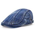 Boné jeans para homens e mulheres vintage lavado Gatsby Newsboy