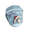 Boné jeans unissex com bordado para cães e laço