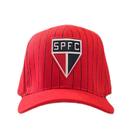 Boné Kappa Aba Curva Stripes SPFC - Vermelho