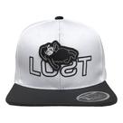Boné Lost Aba Reta Branco Com Regulagem De Fitão Boné Lost Aba Reta Branco Com Regulagem De Fitão