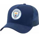 Boné Manchester City Aba Curva SuperCap Bordado Dora - Azul