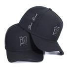 Boné Masculino Aba Curva All Black Brazil Logo Bordado Cinza