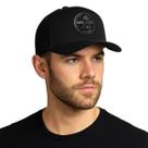 Boné Masculino Aba Curva Preto All Black Snap Back Ajustável