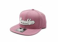 Boné Masculino Aba Reta Brooklyn Rosa Regulável Snapback Original Style