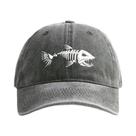 Boné Masculino Desgastado Com Estampa De Espinha De Peixe Para Verão, Pesca E Atividades Ao Ar Livre Boné Masculino Desgastado Com Estampa De Espinha De Peixe Para Verão, Pesca E Atividades Ao Ar Livre