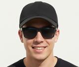Boné Masculino Liso Preto Estiloso Óculos Escuro Estiloso Kit Casual Para O Dia A Dia