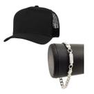 Boné Masculino Preto Premium Regulável + Pulseira Banhada 18k De Alta Qualidade Enviamos Hoje Mesmo Boné Masculino Preto Premium Regulável + Pulseira Banhada 18k De Alta Qualidade Enviamos Hoje Mesmo