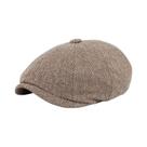 Boné Masculino Retrô - Estilo Espinha de Peixe - Boina para Outono/Inverno