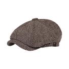 Boné Masculino Retrô - Estilo Espinha de Peixe - Boina para Outono/Inverno