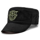 Boné militar de camuflagem unisex com escudo bordado, chapéus -