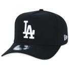 Bone New Era 9FORTY A-Frame Snapback MLB Los Angeles Dodgers Aba Curva Preto Aba Curva Snapback Preto