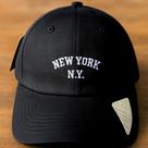 Boné New York e Los Angeles Masculino Curva Aba Torta Ajustável Preto Look Algodão Estilo Adulto