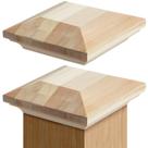 Boné Newel Post Sasylvia Flat Peak Wood Poplar 9 x 9 cm 2 unidades