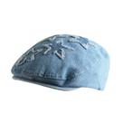 Boné Newsboy Jeans de algodão para homens com bordado de estrelas Boné Newsboy Jeans de algodão para homens com bordado de estrelas