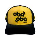Bone Oba Oba Mix Regulavel Preto Amarelo 70% Poliéster