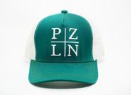 Boné pazzolini verde bandeira com tela branca