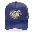 Boné Peão Sertanejo Telinha Marrom Azul Country Aba Curva