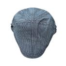 Boné plano, chapéu Gatsby Newsboy, jeans listrado, unissex, ajustável