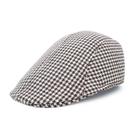 Boné plano com padrão Houndstooth para homens, algodão ou jeans Boné plano com padrão Houndstooth para homens, algodão ou jeans