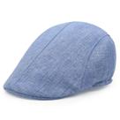 Boné plano de linho azul claro para homens ajustável Gatsby Newsboy