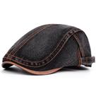 Boné plano Gatsby Newsboy, boné, jeans preto, unissex, ajustável