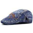 Boné plano Gatsby Newsboy, chapéu jeans vintage, unissex, algodão