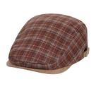 Boné plano Gatsby Newsboy, chapéu xadrez de algodão/jeans para homens