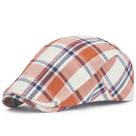 Boné plano Gatsby Newsboy Hat com padrão xadrez para homens