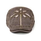 Boné plano Gatsby Newsboy Hat Scally Cap bordado em algodão