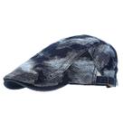 Boné plano, jeans, ajustável, estampa camuflada envelhecida para homens