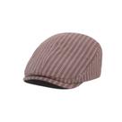 Boné plano masculino listrado clássico Gatsby Newsboy Ivy Cabbie