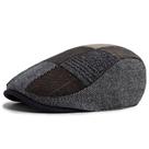 Boné plano, mistura de algodão com design de espinha de peixe para homens