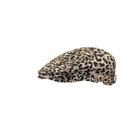 Boné plano unissex com estampa de leopardo Gatsby Newsboy Scally Ivy Ca Boné plano unissex com estampa de leopardo Gatsby Newsboy Scally Ivy Ca
