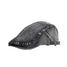Boné plano, unissex, jeans, ajustável e lavado, chapéu Gatsby Newsboy Boné plano, unissex, jeans, ajustável e lavado, chapéu Gatsby Newsboy