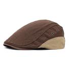 Boné plano unissex marrom bicolor Gatsby Newsboy Scally Ivy C