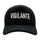 Boné Preto Aba Curva Bordado Profissão Vigilante Segurança