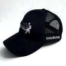 Boné Preto Trucker Austin Original Bordado 3d Snapback Top
