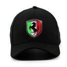 Boné Preto Unissex Aba Curva Ajuste Fitão Motorcycles Carro Envio Imediato