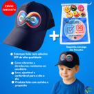 Boné Proteção para Autistas Infinity Blue + Jogo Cognitivo