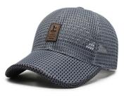 Boné respirável Aba curva Masculino/Feminino Preto/Cinza/Azul