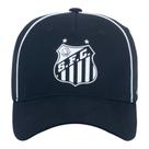 Boné Santos Silk Frontal Licenciado Sportcom Preto Branco