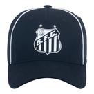 Boné Santos Silk Infantil Licenciado Sportcom Preto Branco