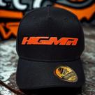 Boné Snapback HGMR Logo Emborrachado Preto e Laranja
