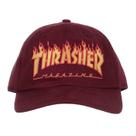 Boné Thrasher Dad Hat Flame Logo Bordo Unico