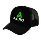 Boné Truck Agro Agricultura Preto ou Verde de Telinha Redinha
