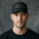 Boné Trucker All Black Estilo Urbano Telinha Ajustável Masculino Aba Curva Young Premium