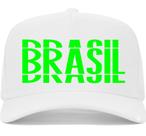 Boné trucker branco aba curva time do Brasil país barato