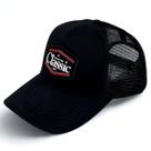 Boné Trucker Classic Preto Com Telinha Original Unissex Luxo